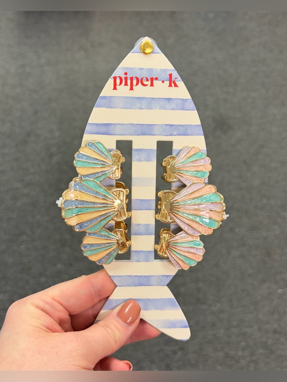 Piper K Pastel Shell Hair Clip Set (Medium)